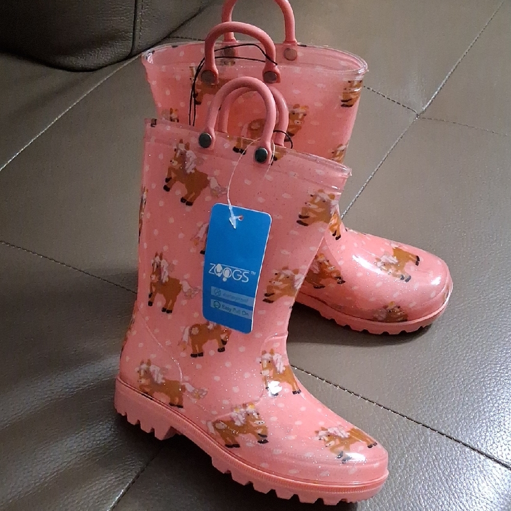 Zoogs Kids Pink Rain Boots